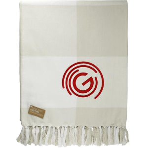 Field & Co. 100% Organic Cotton Check Throw Blanket