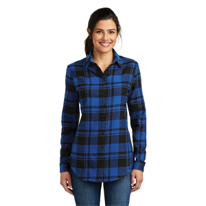 Port Authority Women's Plaid Flannel Tunic .