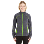North End Ladies' Flux Melange Bonded Fleece Jacket